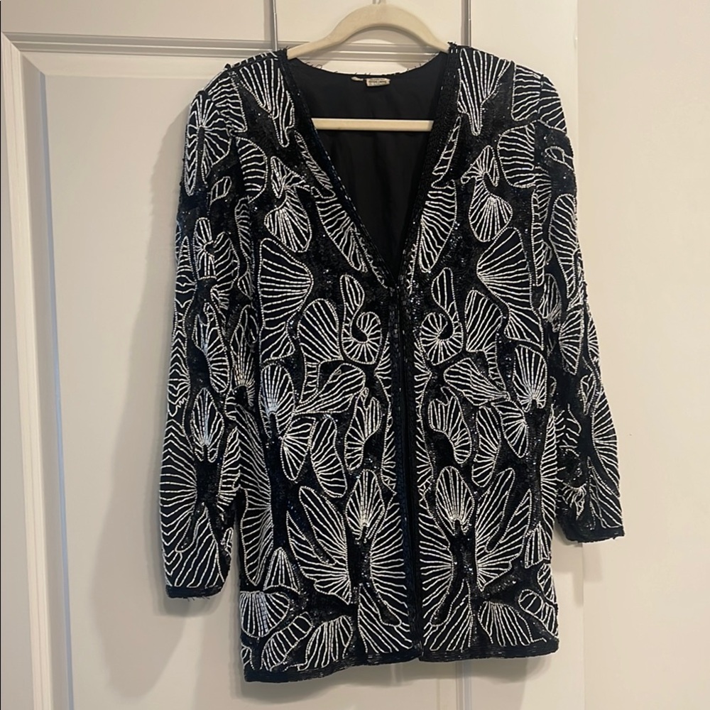 Elegant Black and White Blazer